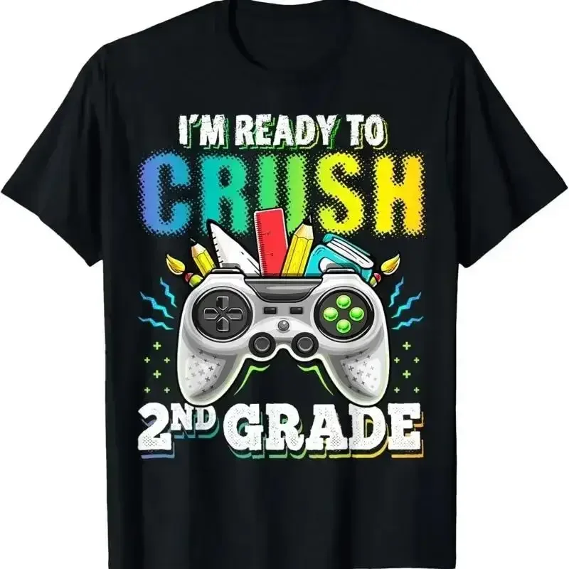 I'm Ready to Crush 2nd Grade Back School Video Game Boys T Shirt