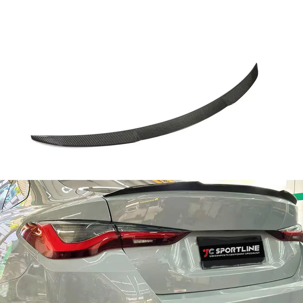 

For BMW G26 430i 440i I4 4-Door 2021+ Real Carbon Fiber Rear Trunk Spoiler Wing