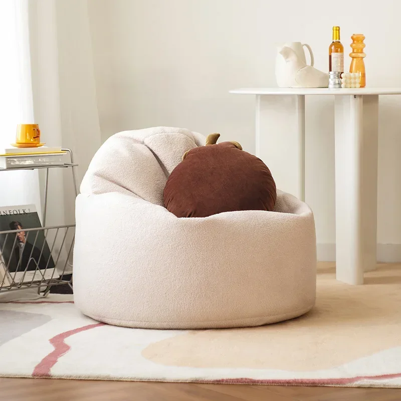 

Bean Bag Puffs Fluffy Chaise Canape Salon Furniture Home Modern Nordic Soft Sofas Living Room Balcony Brown Lounge Lazy Chair