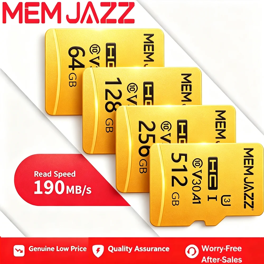 Memory Card 128GB 256GB 512GB SD Card Micro TF SD U3 V30 A2 Top Quality For Phone Memory Expansion Fast Transfer Speed