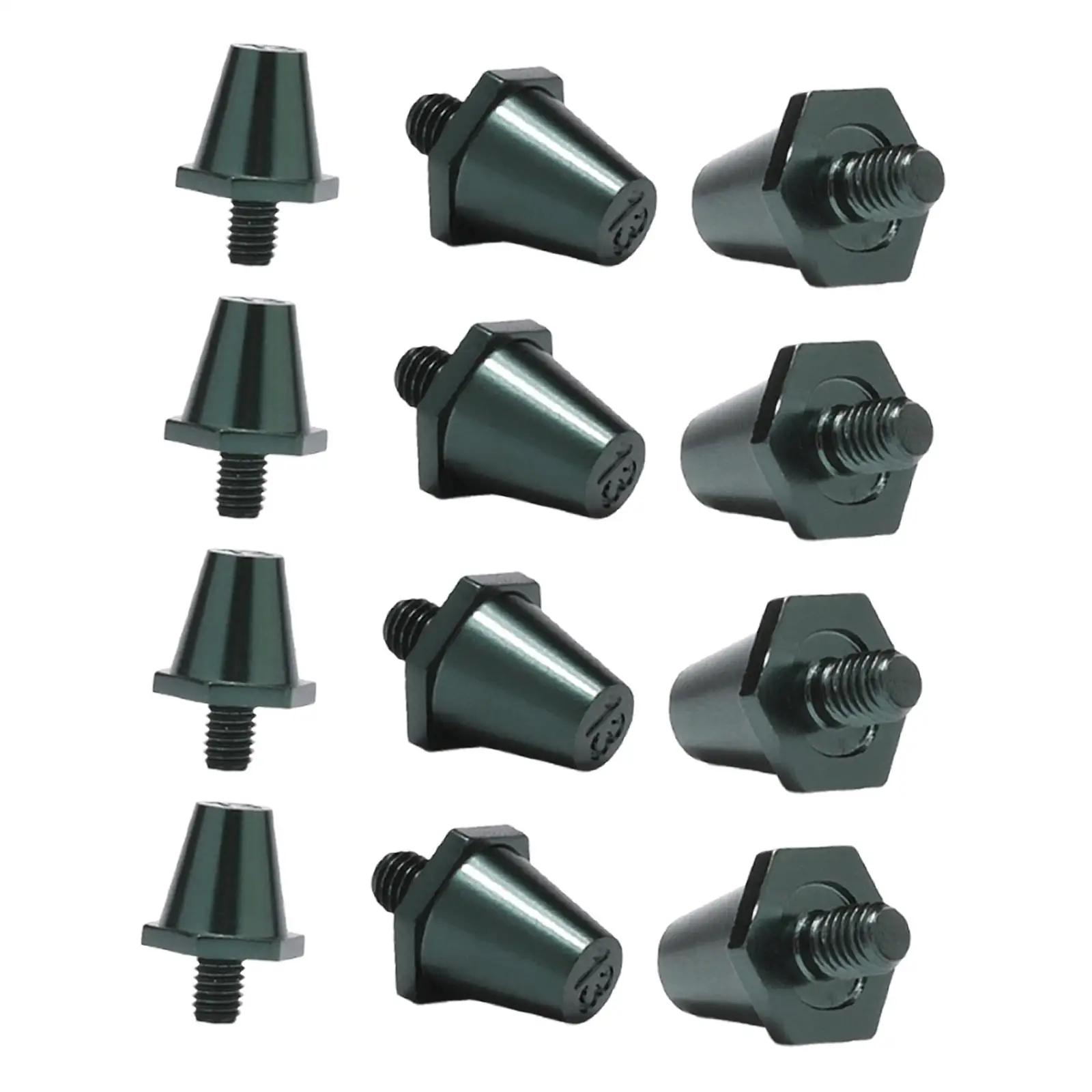 

12x Football Shoe Spikes Soccer Studs Stable Nonslip Portable M5 Screw in Universal Rugby Studs for Indoor Outdoor Training