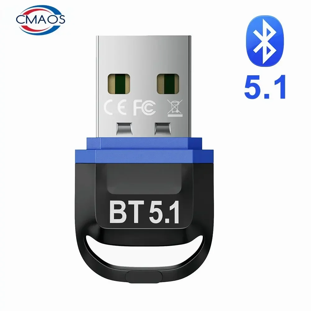 CMAOS USB Bluetooth  5.1 Bluetooth Adapter Receiver 5.0 Bluetooth Dongle 5.0 4.0 Adapter for PC Laptop 5.0 BT Transmitter