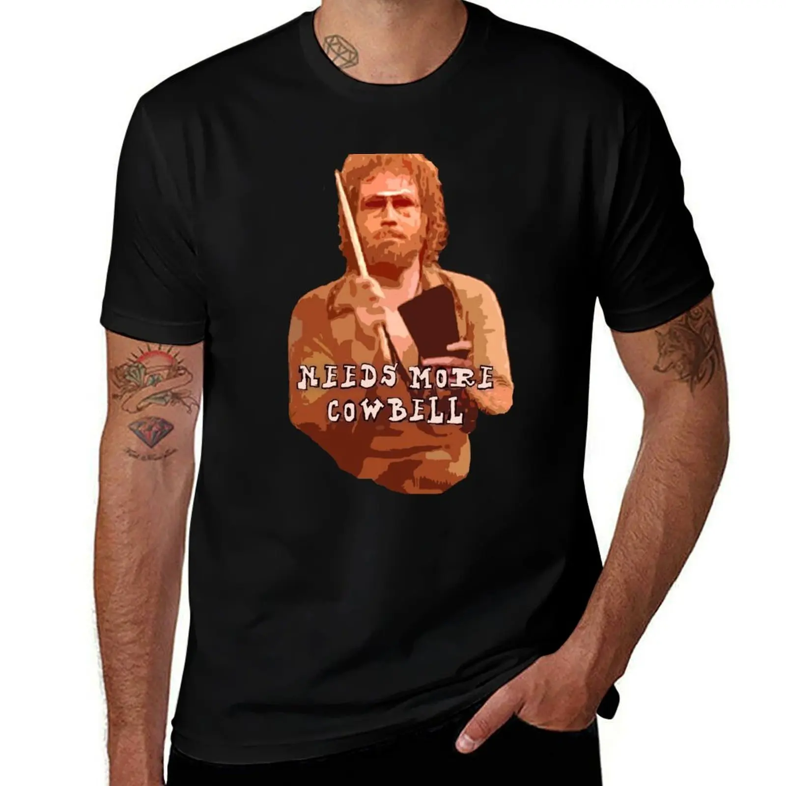 NEEDS MORE COWBELL, PART DEUX T-Shirt Casual Fashion Short Sleeve Cotton T-Shirt