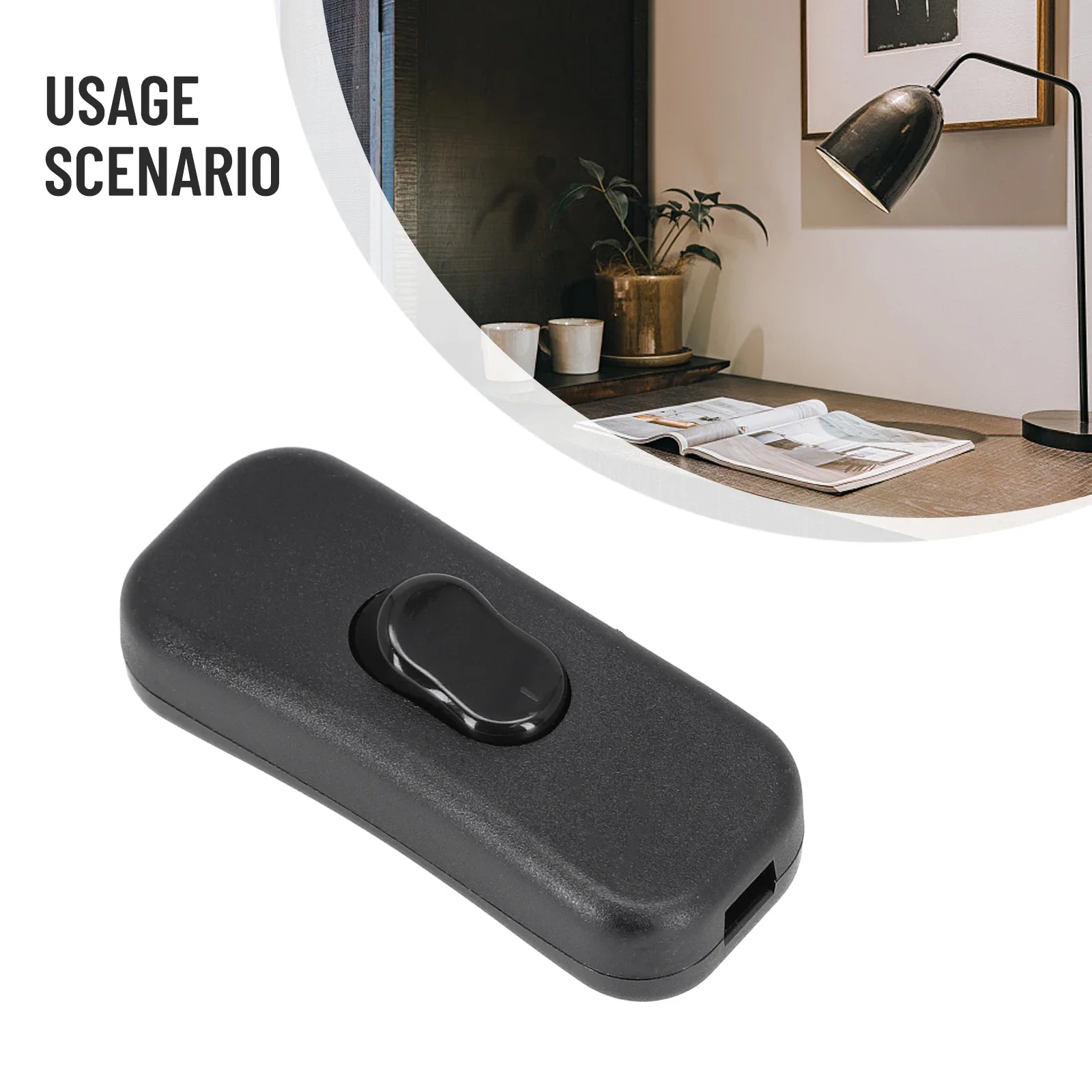 Rocker Switch In Line Switch 250V For Desk Lamp ON OFF Bedside Lamp Switch Black Transparent White High Quality