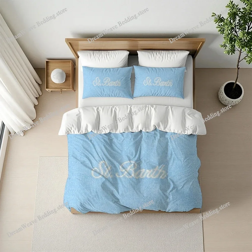 MC2 S-Saint B-Barth Duvet Cover Set Home Style Bedding Soft Laundry Cotton Bed Student Dormitory Gift