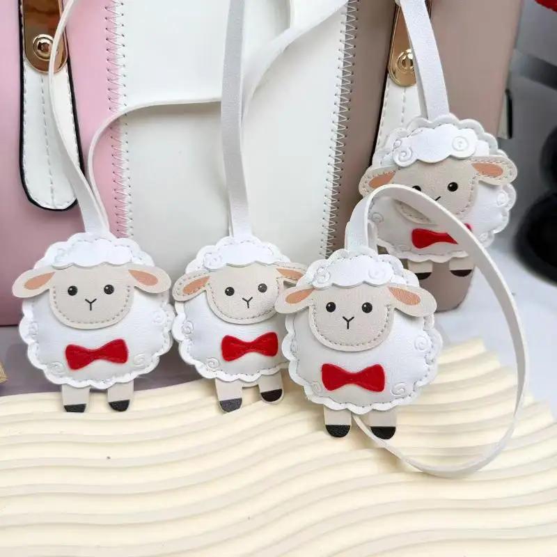 Damen Ziegen- und Schaf-Schlüsselanhänger, Taschenanhänger, Schmuck, Tier-Schlüsselring, Taschencharme, Auto-Anhänger, Geschenk – Detail 8