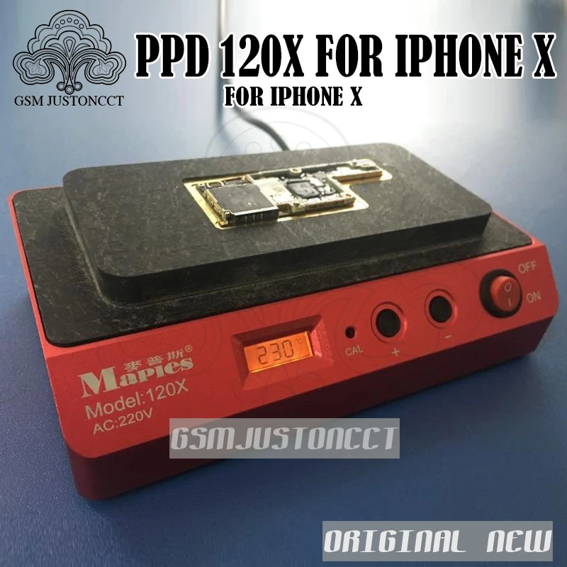 PPD120X Desoldering Heating Rework Station, PPD 120X Motherboard Unsolder for iPhone X CPU NAND IC Chips Remove Tool