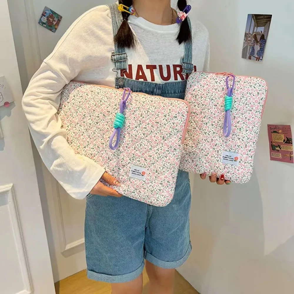 Flower Pattern Laptop Sleeve Portable 11 13 14 Inch Handbag Case Shockproof for MacBook Air 13.6 A2681/HP /ASUS/Ipad Pro12.9