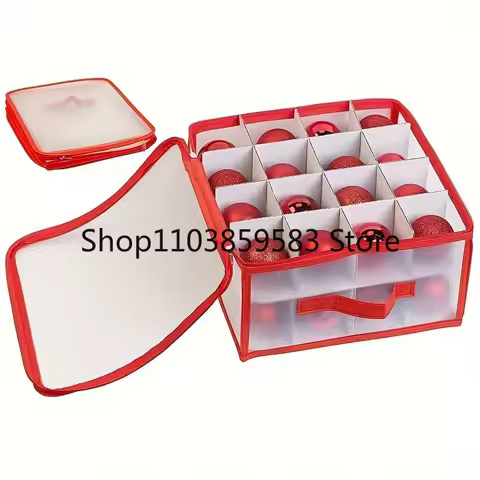32/64 Grid Festivals Balls Storage Xmas Tree Decorations Organizer Bauble Storage Divider Toys Home Storage Baubles Storage Box