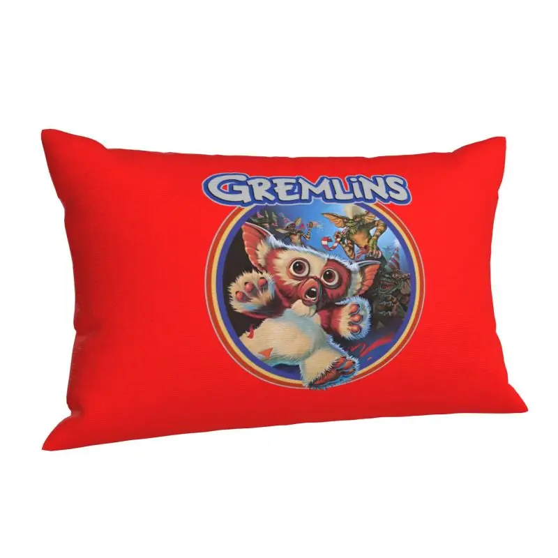 Custom Style Gremlinse 84 Cushion Covers Soft Gizmo 80s Movie Mogwai Monster Retro Sci Fi Pillowcase for Bed Sofa Rectangle