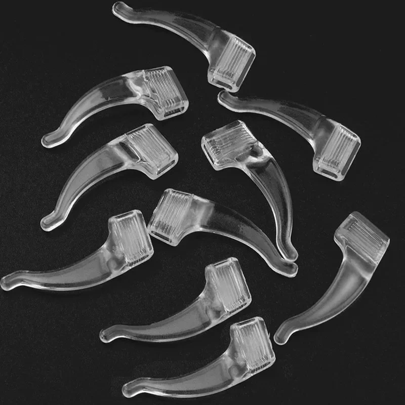 2/60pcs Silicone Soft Anti-slip Ear Hooks Women Men Antiskid Glasses Leg Ear Sleeve Clear Anti-fall Eyewear Holder Accessories