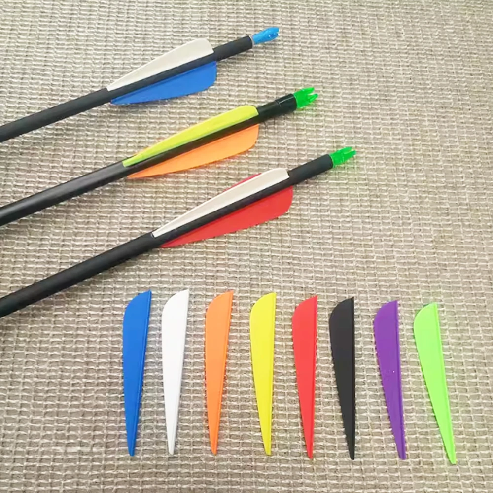 

30 шт., резиновые лопасти для стрельбы из лука, 2/2,5/3/4/5 дюймов, ТПУ, DIY, оперение перьев для стрельбы из стрел, охотничьи аксессуары