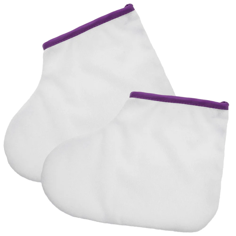1Pair Spa Paraffin Wax Sleeve Soft Wax Therapy Cover for Foot Care Warmth Retention DIY Home Salon Treatment Washable