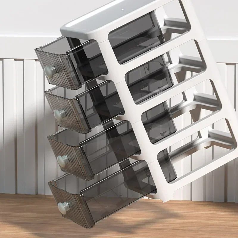 Storage Box Multi-layer Drawer Transparent Storage Box in Office Stationery and Cosmetics Organizing Rack