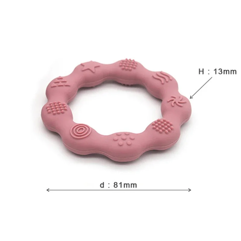 Massaggiagengive in Silicone per bambini Food Grade ciuccio neonato Design in rilievo massaggiagengive BPA giocattoli tattili per bambini gratuiti