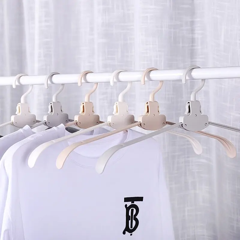 Quick Fold Plastic Clothes Hanger One‑Second Storage Space‑Saving Collapsible Clothing Hanger for Wardrobe Closet Household