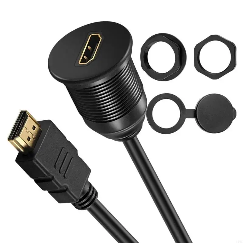 Versatile HDTV-compatible Flush Mount Cable 1m for Car Boats and Motorcycles