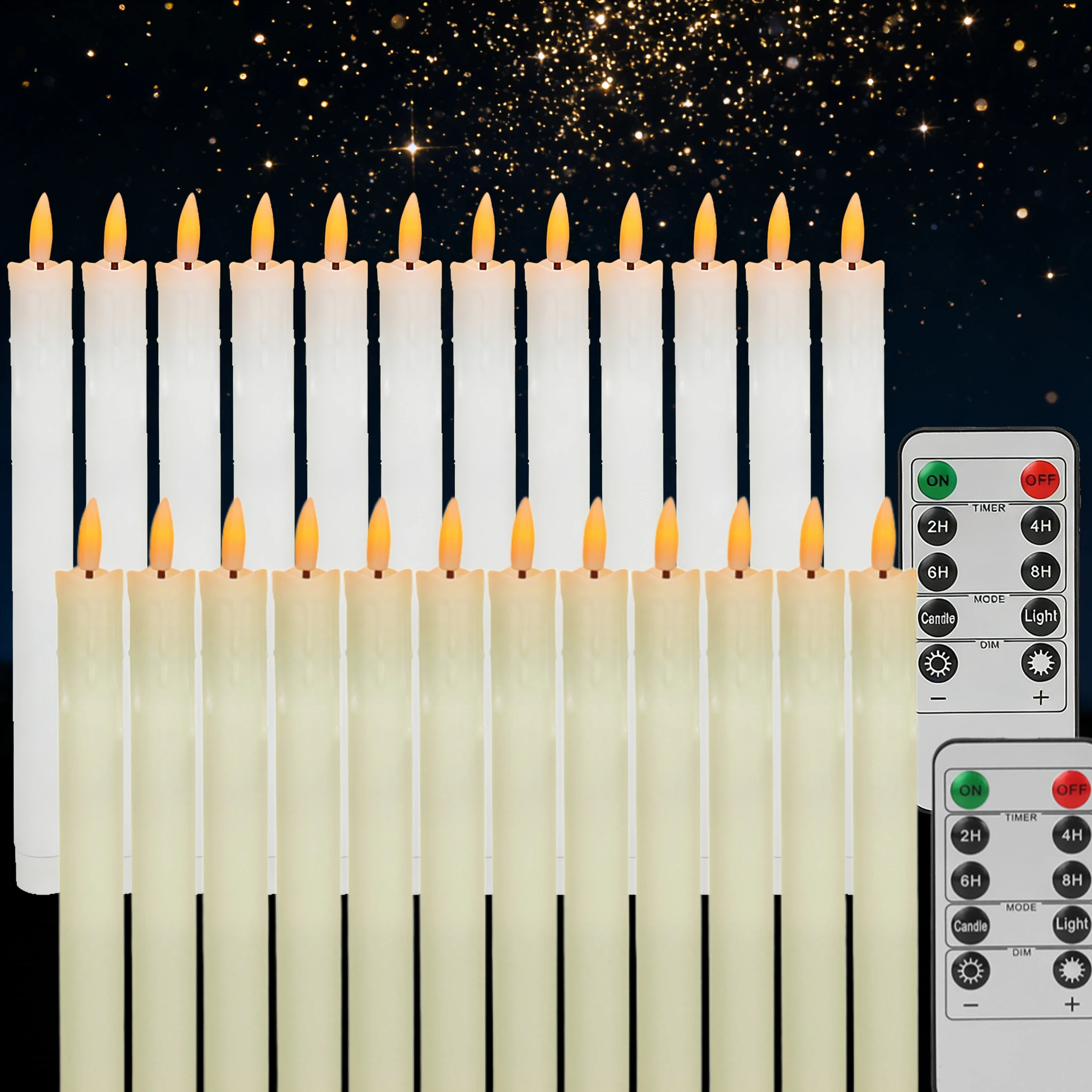 

Беспламенные конические свечи, без капель, свеча на батарейках с дистанционным таймером, рождественские оконные свечи для ужина при свечах Weddi