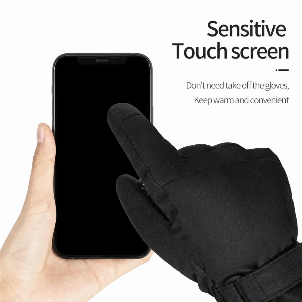 Windproof Warm Ski Gloves Waterproof Thickened Snowboard Ski Gloves Thermal Insulation Touch Screen Thermal Snow Gloves
