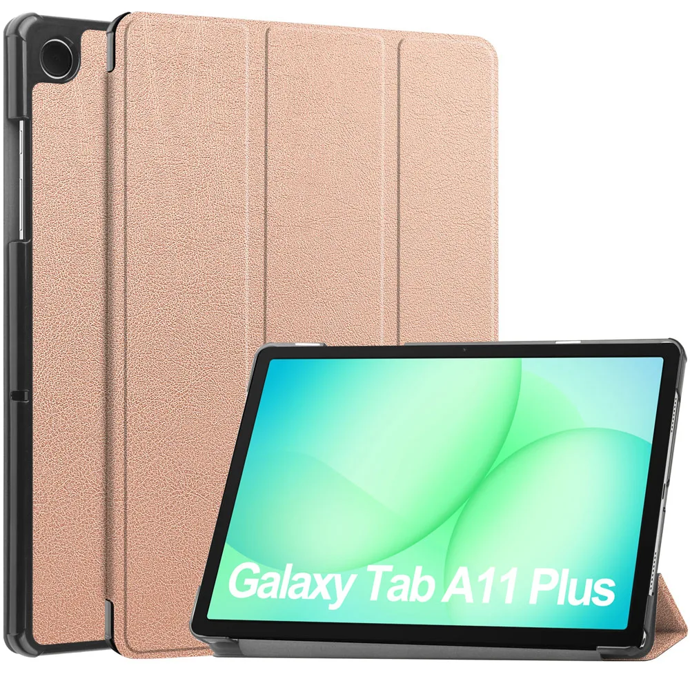 Tri-fold hardshell tablethoes voor Samsung Galaxy Tab A11 Plus 2025, met automatische wekfunctie, compatibel met Galaxy Tab A11 Plus
