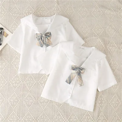 

Женская рубашка с длинным рукавом в корейском стиле, прямого кроя, с воротником, на пуговицах, белая, осенне-летняя