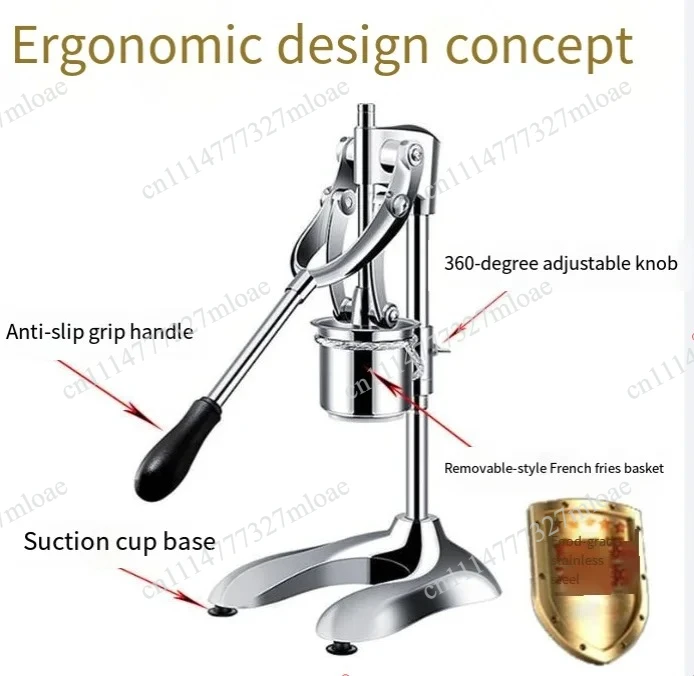 360 degree adjustment manual large fries extrusion machine long fries machine press mashed potatoes machine stainless steel