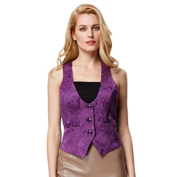 GK-Chaleco Jacquard con correa ajustable para mujer, abrigo de 3 botones, chaleco informal sin mangas, ropa minimalista