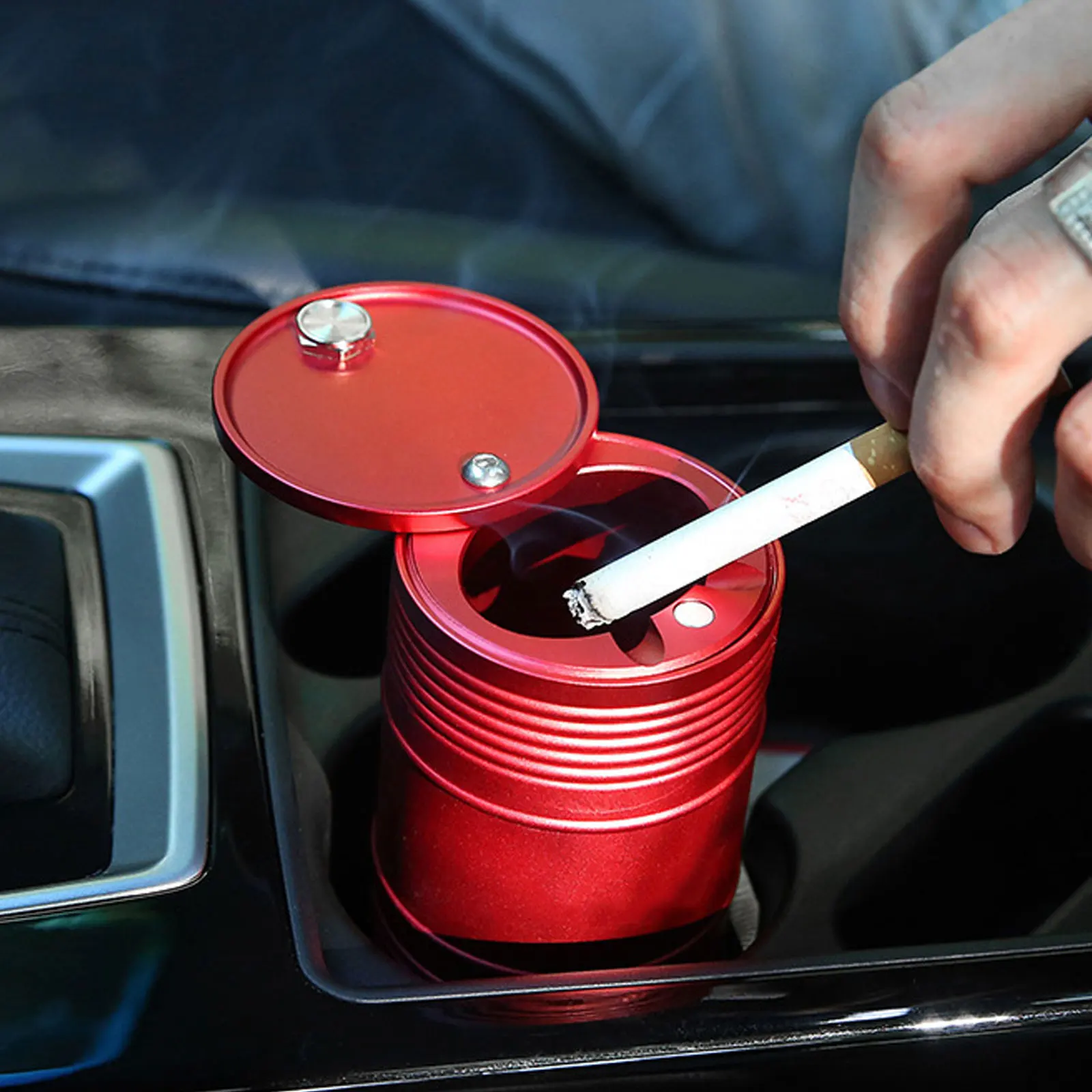 Metal Wind Ashtray With Lid For Car Indoor Outdoor Heavy Windproof Car Storm Ashtray Car Ashtray Table Ashtray Wind Ashtray