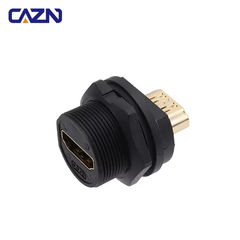 HDMI Waterproof IP67 Female to Female Rear Mount Receptacle Threadded