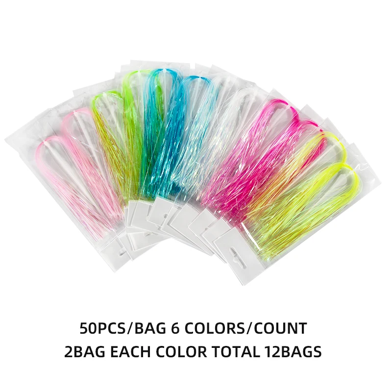 Imagem -06 - Mosca Que Amarra o Material 32 34 Bolsas de Cristal Flash Holográfico Flash Voa Iscas de Pesca Que Fazem Pesca com Mosca Que Amarra o Jogo de Materiais