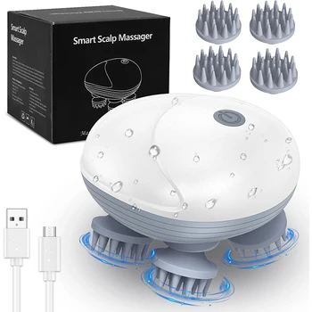 2026 Waterproof Electric Scalp Head Massager With 4 Heads Shoulder Neck Leg Arm Vibrating…