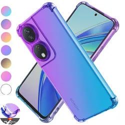 Four-corners Shockproof Gradient TPU Case for Honor 90 Smart Lite Protective Cover Fundas Coque Capa