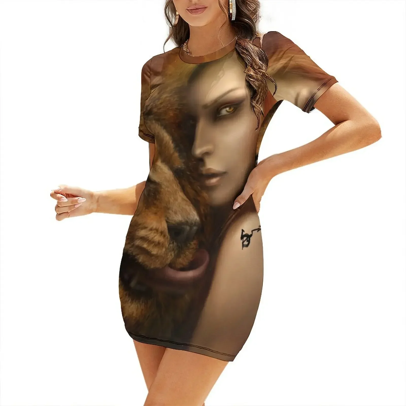 

The Leo Short-Sleeved Dress Women's summer dresses Woman clothing party dress women elegant luxury Women's evening dress