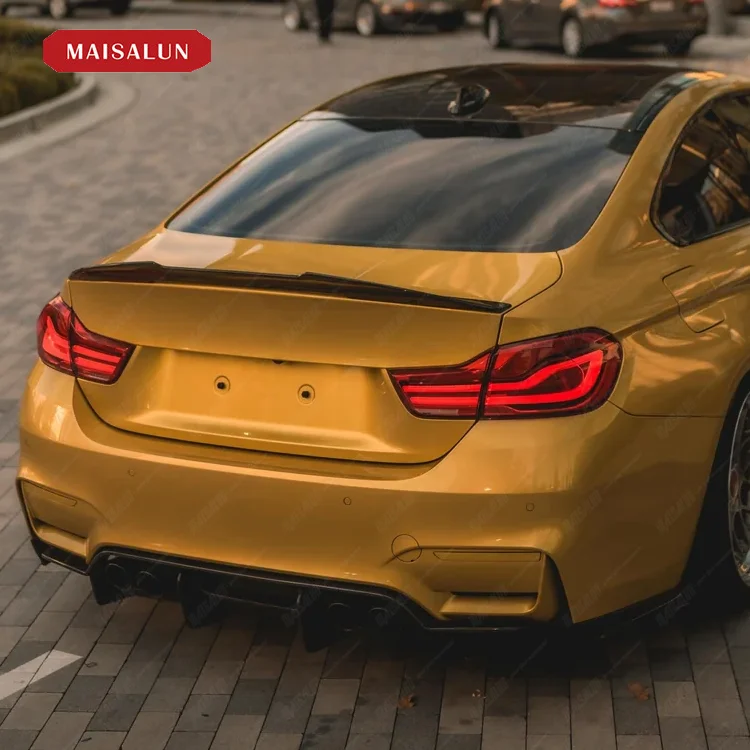 PSM Style Carbon Fiber Rear Spoiler Universal For F80 M3 F82 M4 F10 F30 G20 F22 F32 W204 Q50