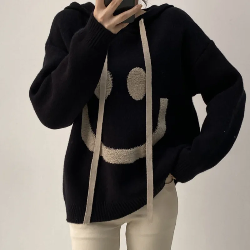 Sweat à Capuche Chaud et Épais pour Femme, Haut Décontracté en Molleton, Style Coréen, Patchwork, Collection Automne Hiver