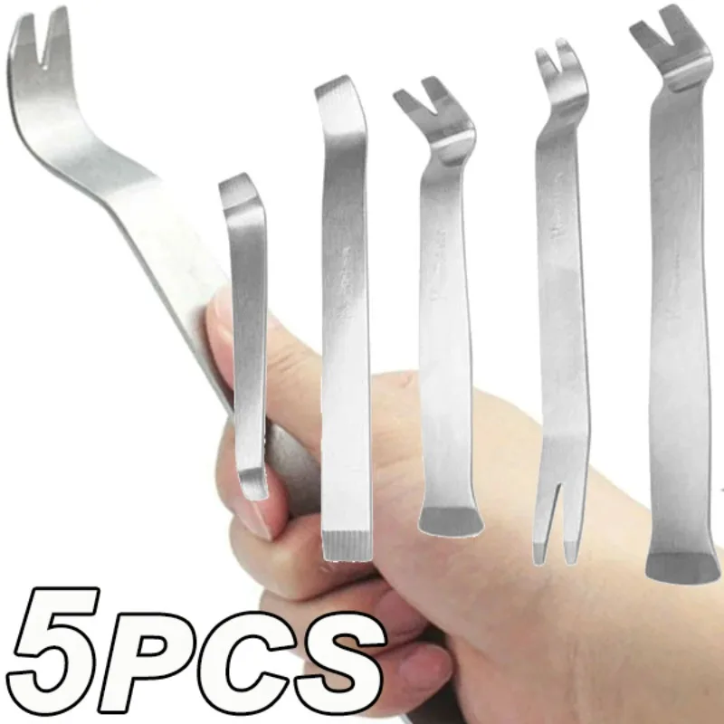 

Auto Clip Removal Pry Tool Stainless Steel Car Fastener Disassembly Tool Non-Scratch Tip for Car Door Dashboard Trim Repair Kit