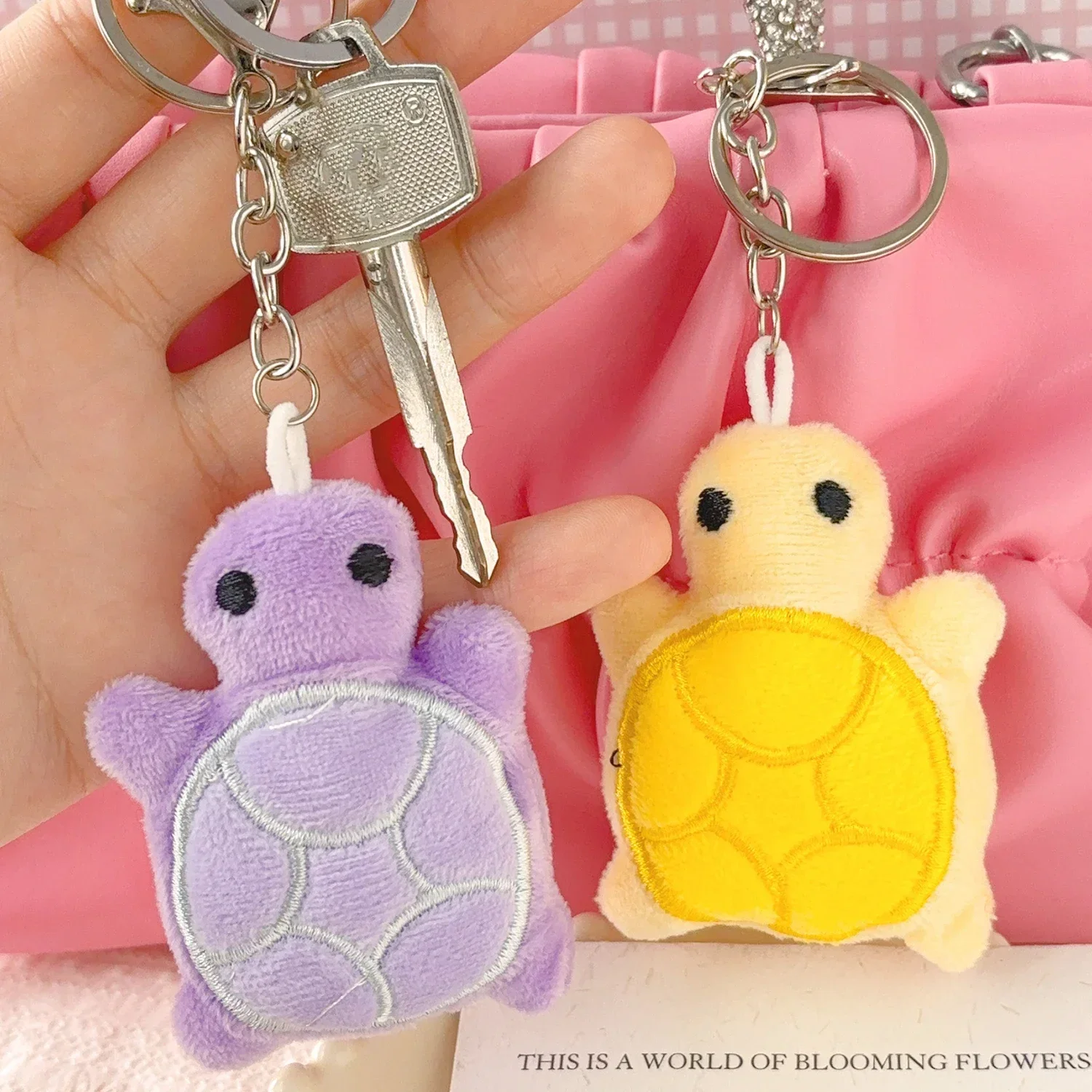 Turtle Plush Keychain, Cartoon Tortoise Bag Charm