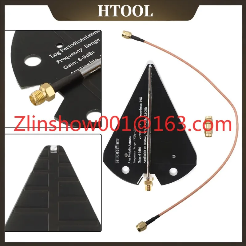 1300MHz-10GHz Logarithmic Periodic Antenna, Small Antenna for Receiving and Transmitting Signals, Full Band HT5