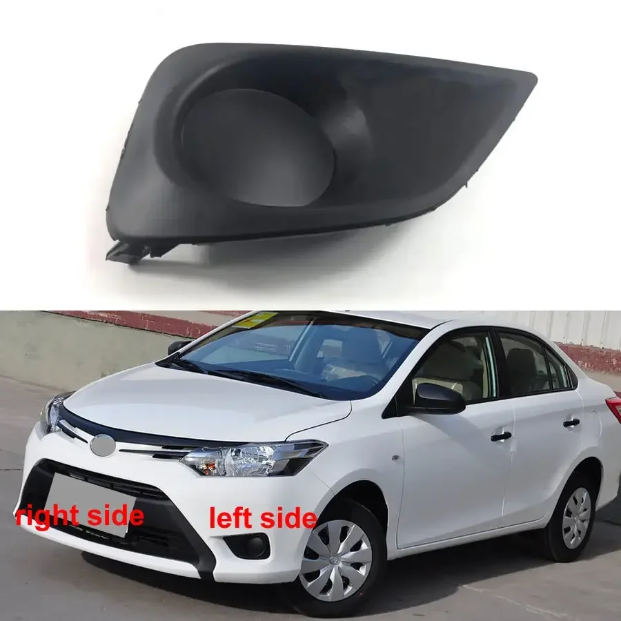 For Toyota Vios 2014 2015 2016 Fog Lamp Frame Front Bumper Grille Driving Lamps Cover Fogs Light Shell  No Hole