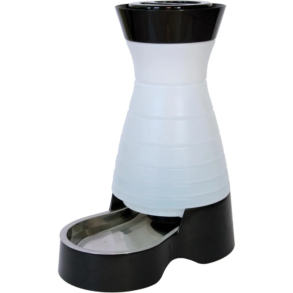

Large 320oz Gravity Pet Water Fountain with Stainless Steel Bowl - Automatic Hydration for Cats and Dogs