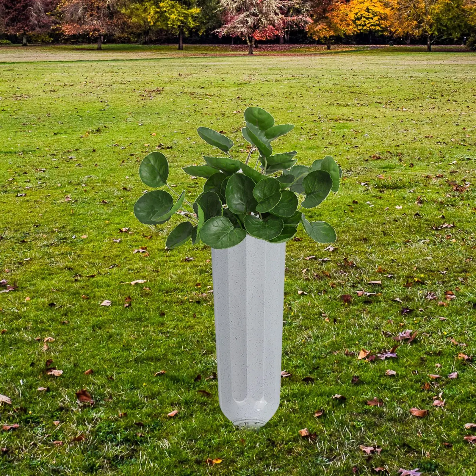 in Ground Cemetery Vase Flower Holder Container, Art Vases, Durable Memorial Floral Pot Grave Markers for Wedding