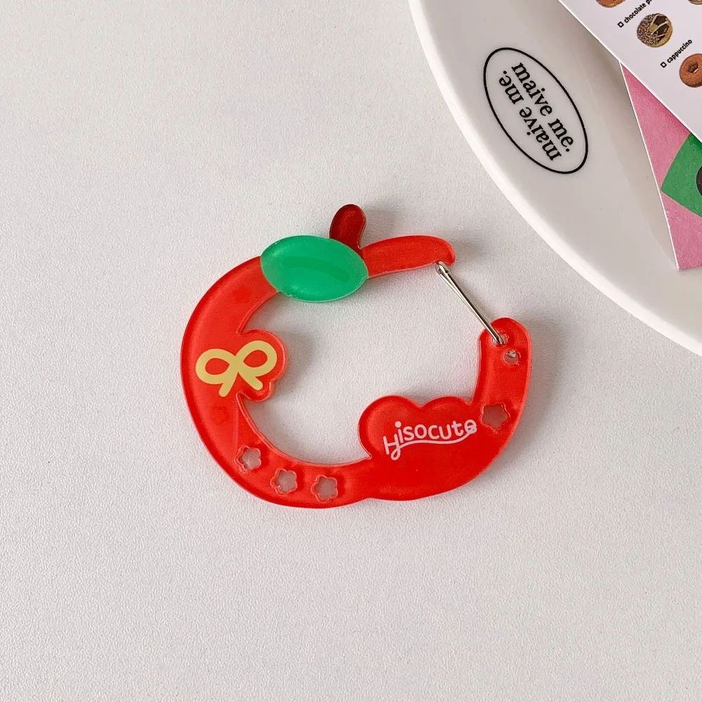 High Quality Acrylic Carabiner Fruit Cupcake Star Shaped Keychain Decor Keychain Holder Key Ring Pendant