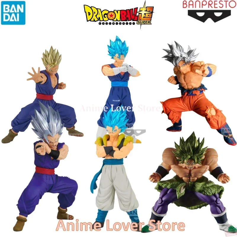 Bandai Original BANPRESTO Dragon Ball Super BLOOD OF SAIYANS Son Gohan Broly Gogeta Vegetto Son Goku Anime Figure Toys