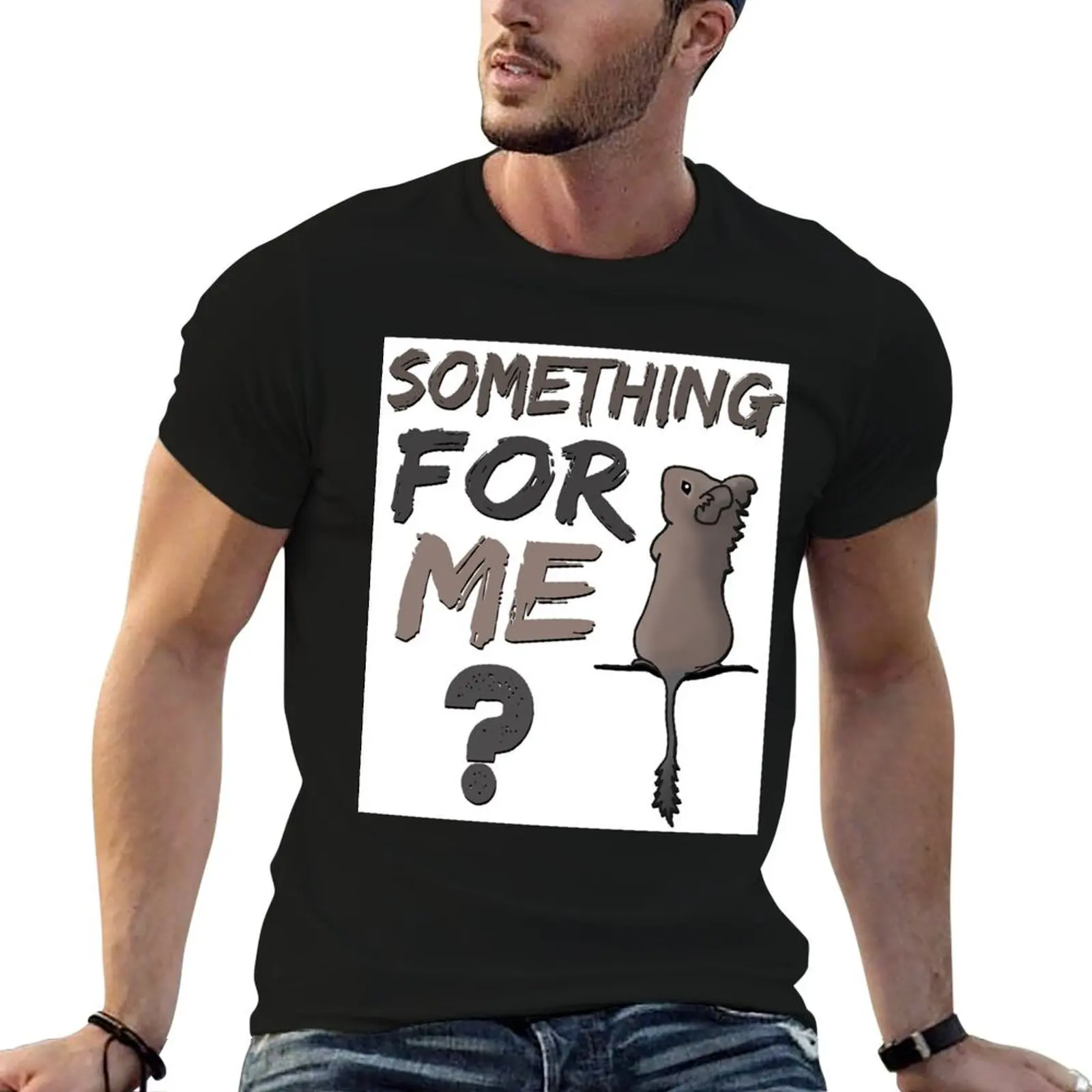 Camiseta con estampado de Degu de Something For Me, camiseta para hombre de algodón pesado, camiseta de diseñador