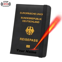 Customize German Passport Cover with Names Pink Germany Passport Holder Case for Passports Personalized Name Travel Wallets