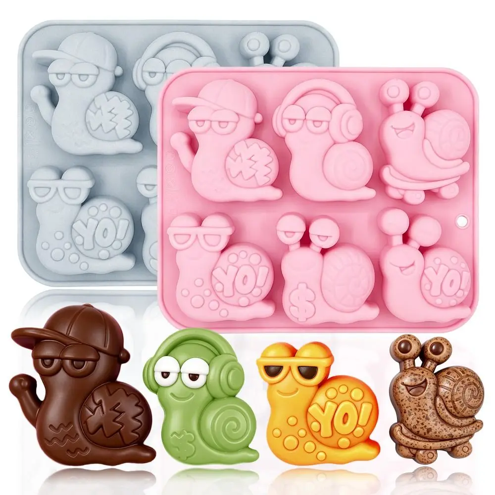 New Snail Shaped Mousse Cake Mold 6 Options Flexible Chocolate Dessert Mold Reusable Non-Stick Baking Mould DIY Baking