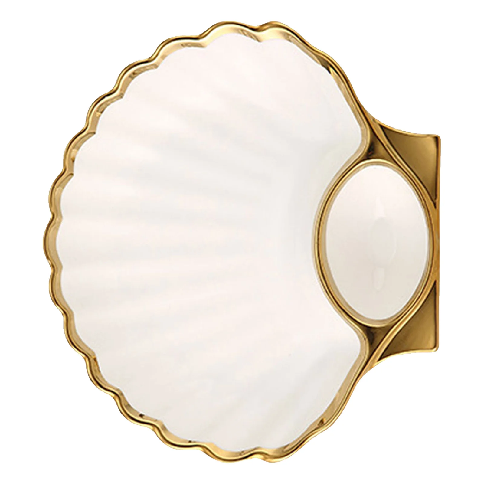 Plato para Empanadillas en Forma de Concha, 1 Pieza, Plato de Cerámica para Salsas, Vinagre, Sushi, Aperitivos, Uso en el Hogar, Restaurante, Buffet, Simple