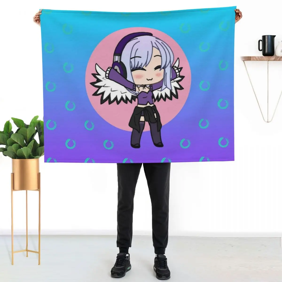 Gacha Series Girl Naomi Luna - cute Gacha Girl with wings Throw Blanket christmas gifts Quilt decorative Blankets