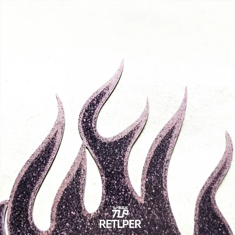 Retlper Hollow-Out Car Sticker Original Rising Flame Motif New Chinese Traditional Style Waterproof Decal for Cars and Motos