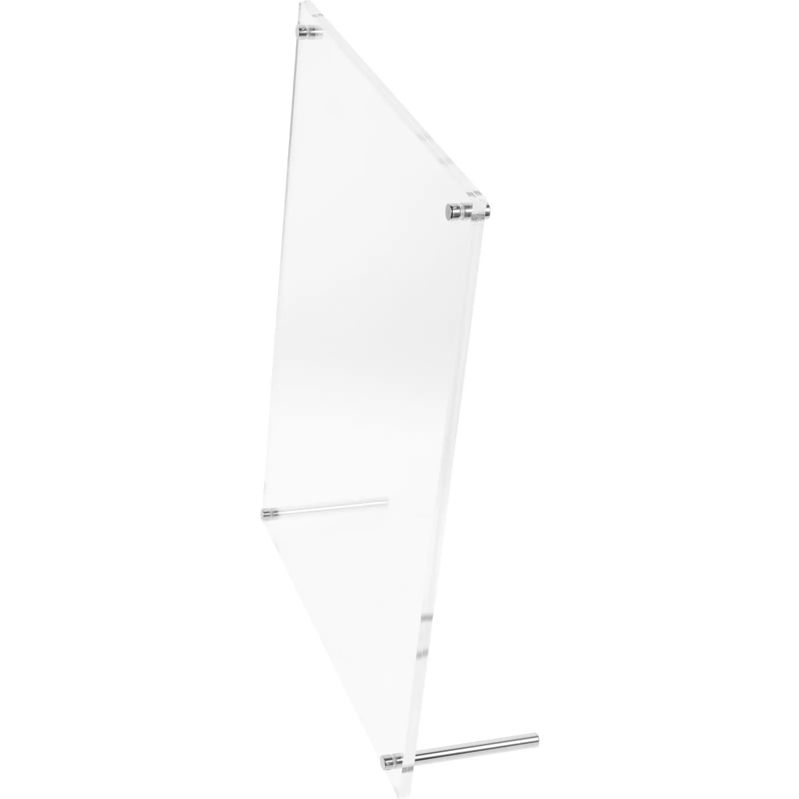 Transparent Acrylic Metal Desktop Photo Frame Picture Frame for Certificate Authorization Business License Display Clear Office